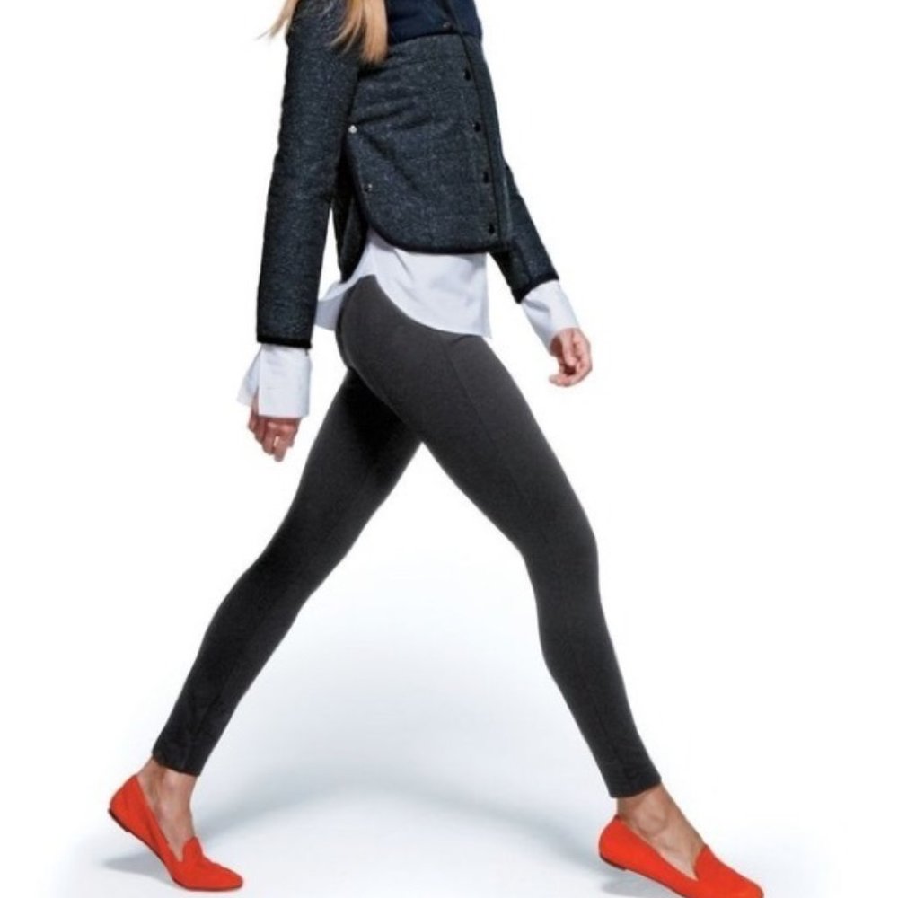 J.CREW Pixie Pants Heathered Charcoal Grey Stretch Ponte Knit Zip Back 6T TALL